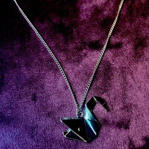 Origami-style Crane Necklace